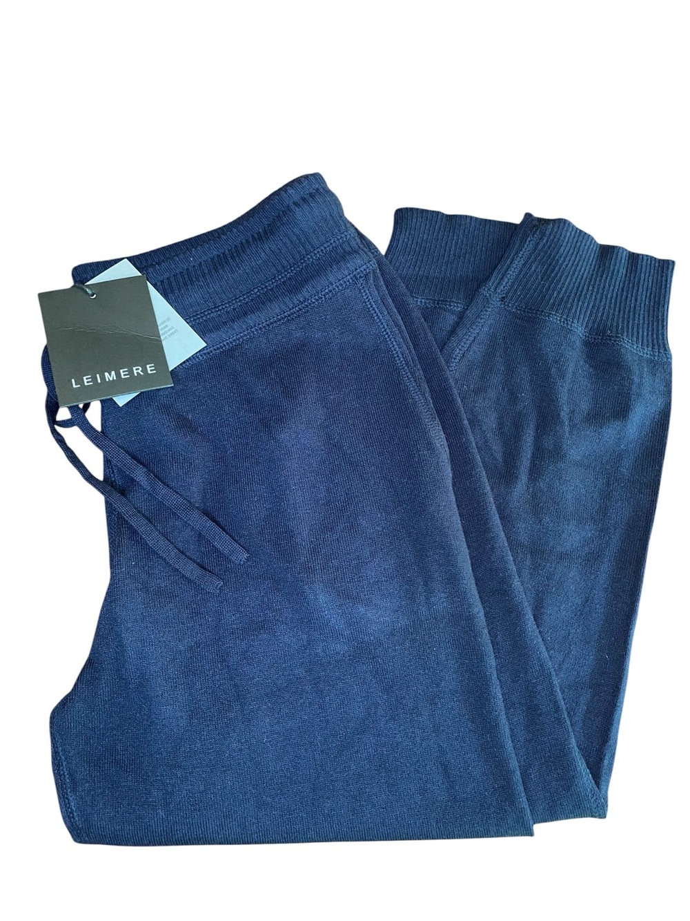 NWT Leimere Cashmere Infused Jogger Capris Women’s M Quiet Luxury Preppy Coastal